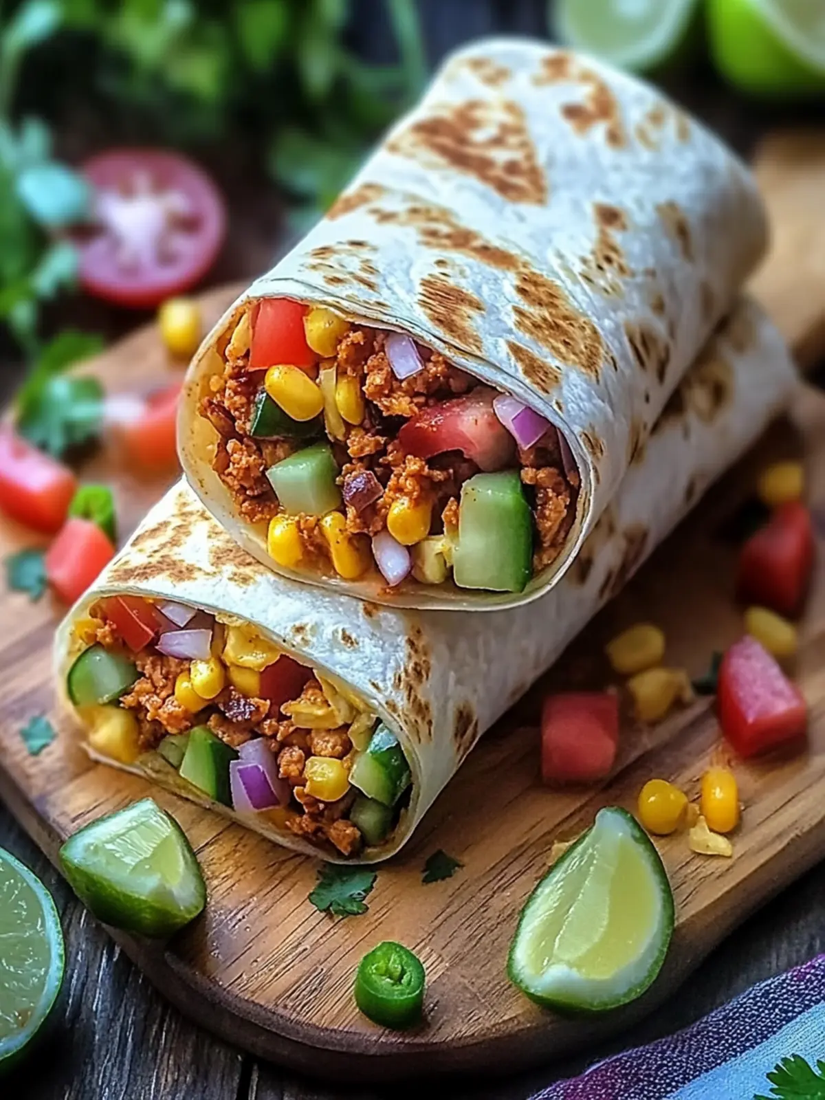Veganer Burrito-Wraps