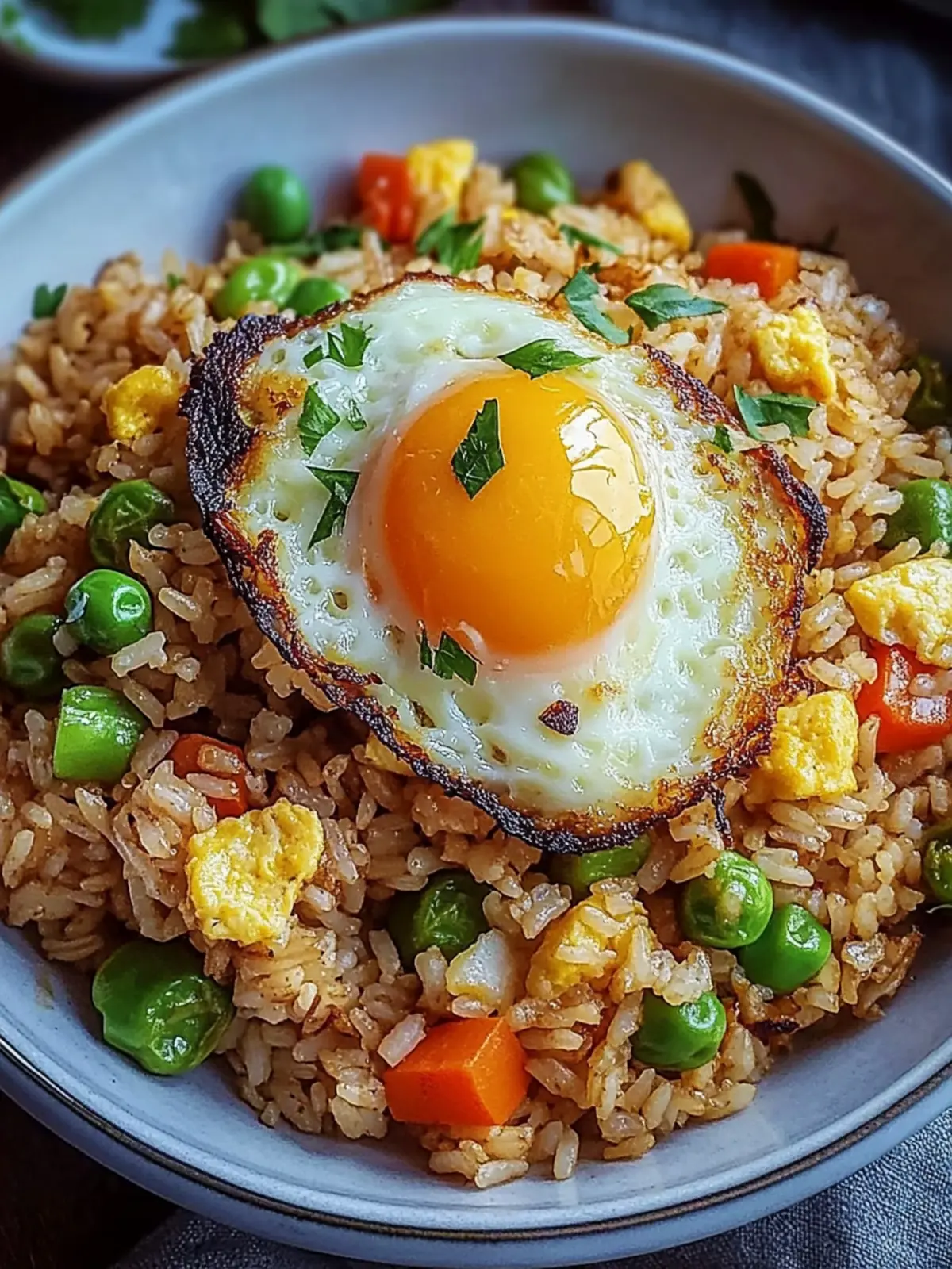 Bratreis mit Ei und Gemüse