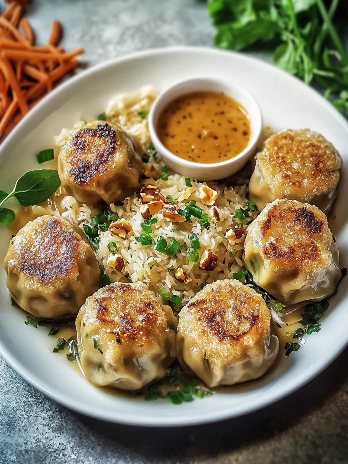 Backofen-Gekochte Knödel mit Erdnusssauce