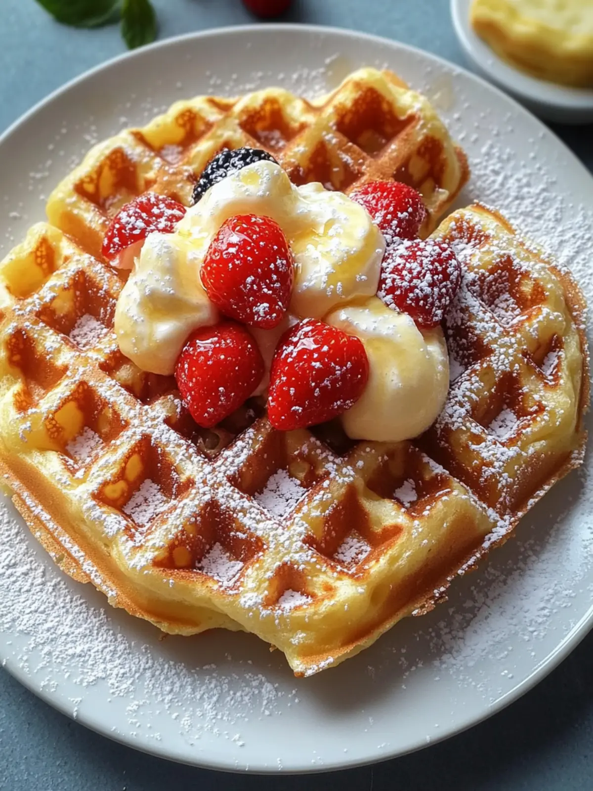 Knusprige Buttermilch Belgische Waffeln