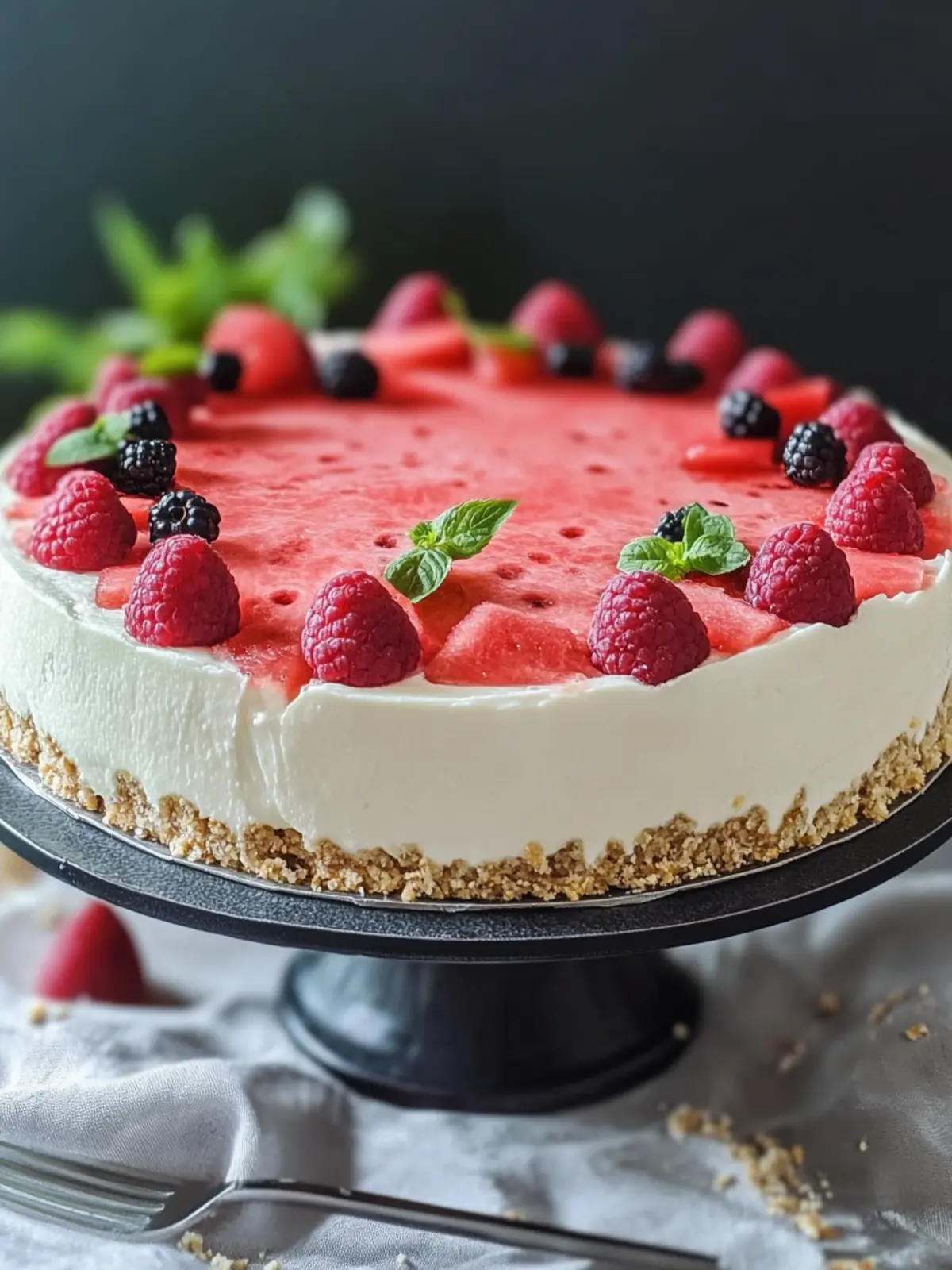 No-Bake Wassermelonen Kuchen Rezept