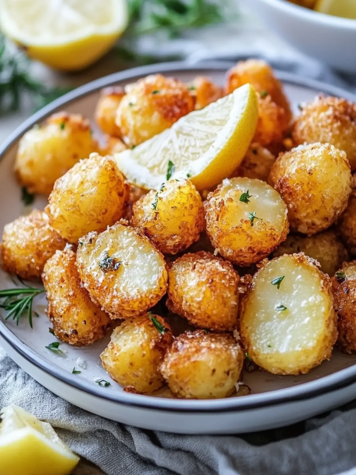 Zitronenkräuter geröstete Kartoffelnuggets