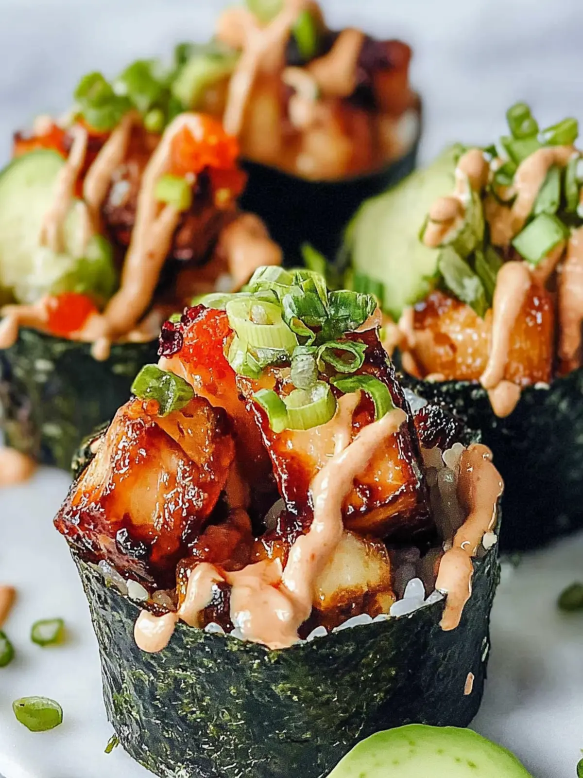 Gebratene Lachs Sushi Becher