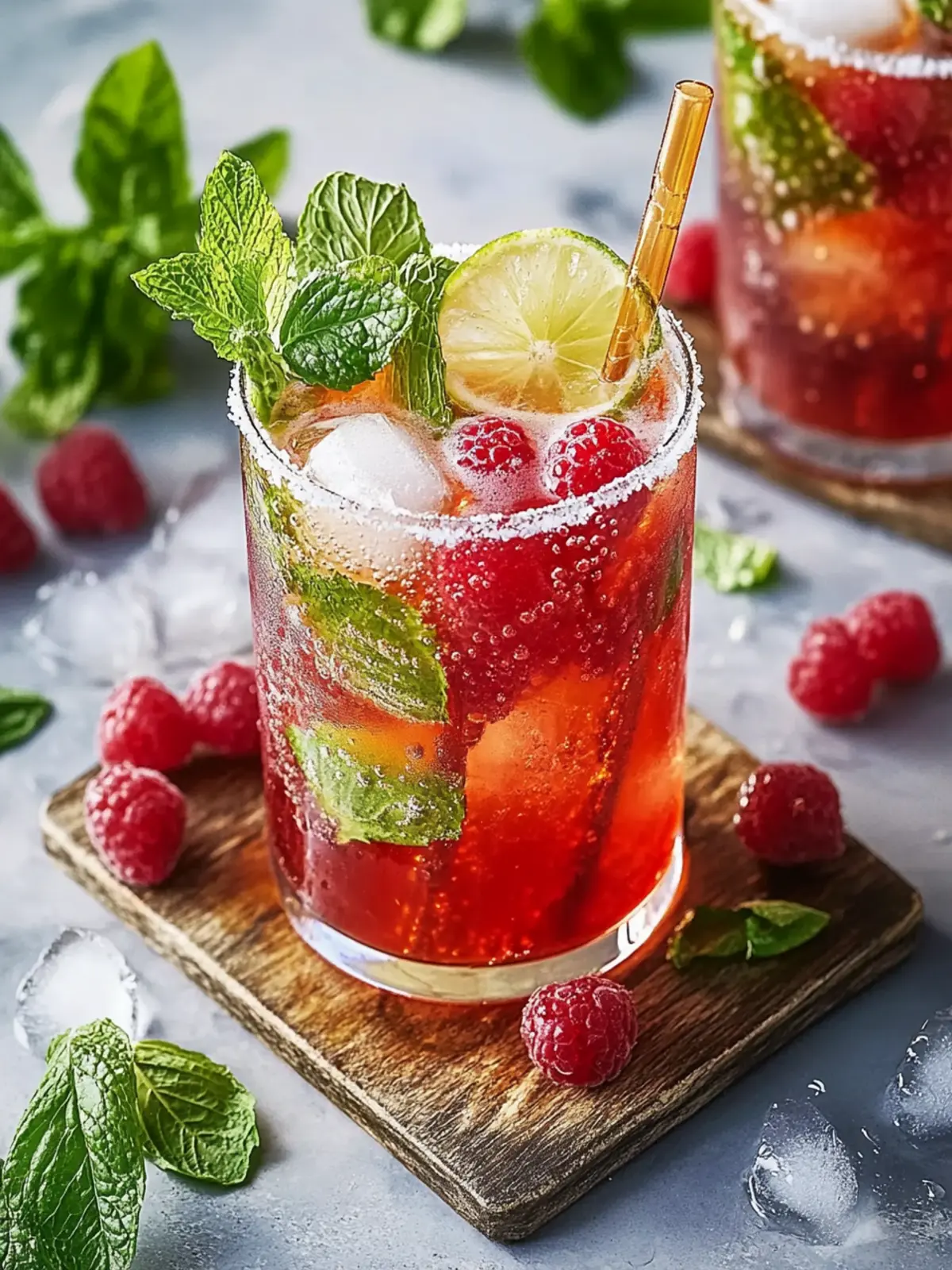 Himbeeren Mojito Cocktail