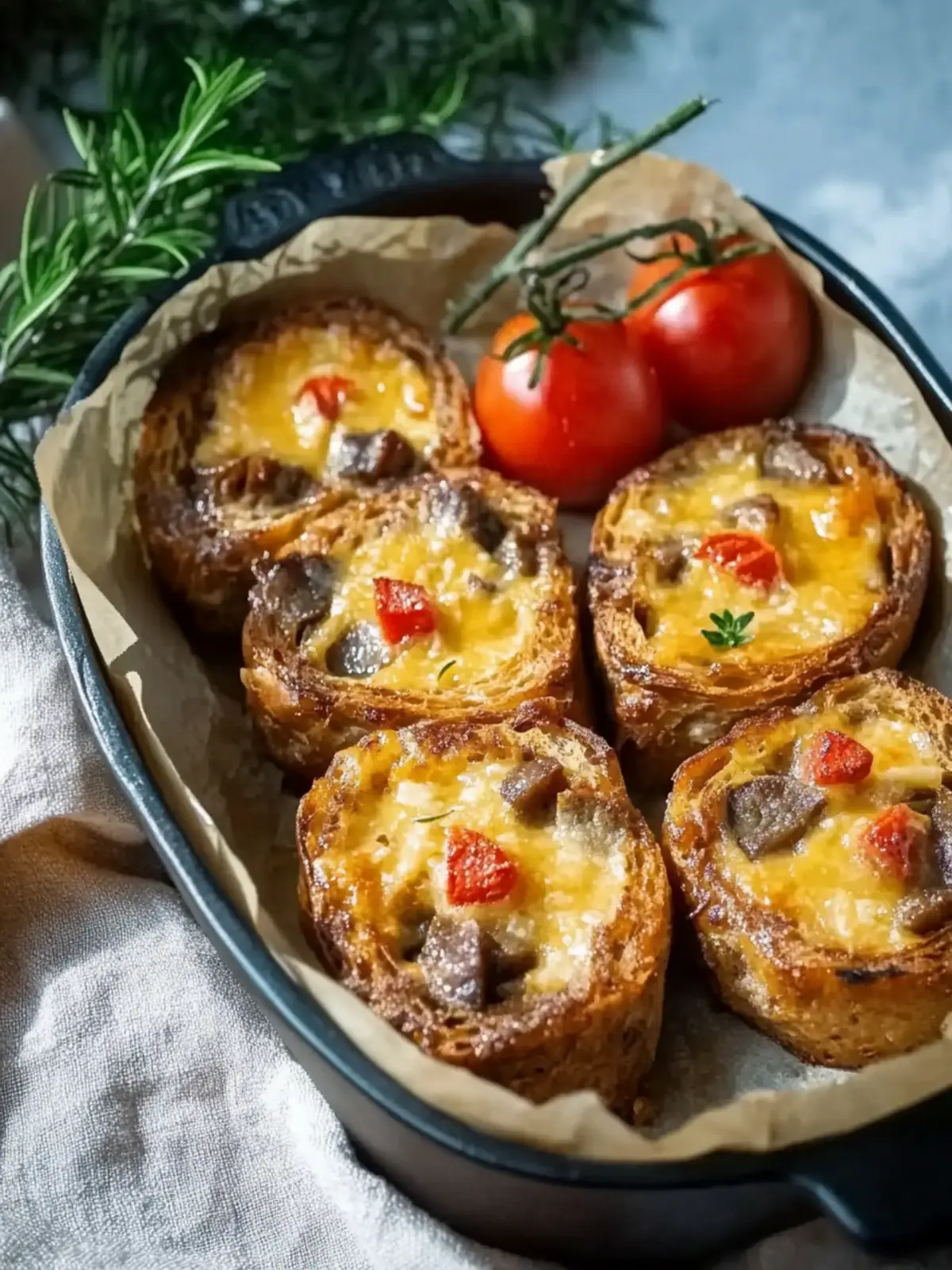 Roulade-Topf aus dem Ofen