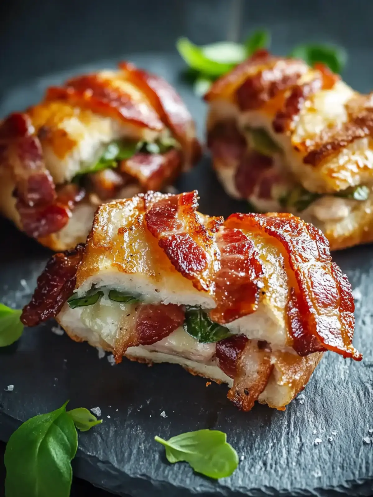 Bacon-umwickeltes Hähnchenbrustfilet