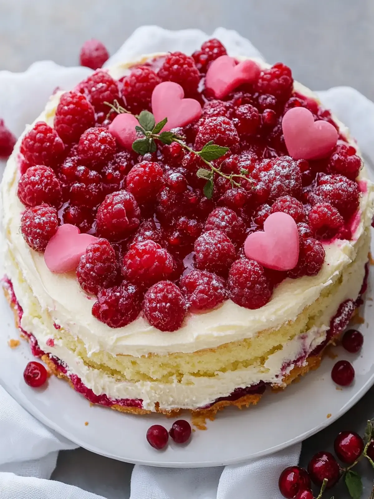 Himbeertorte mit Paradiescreme