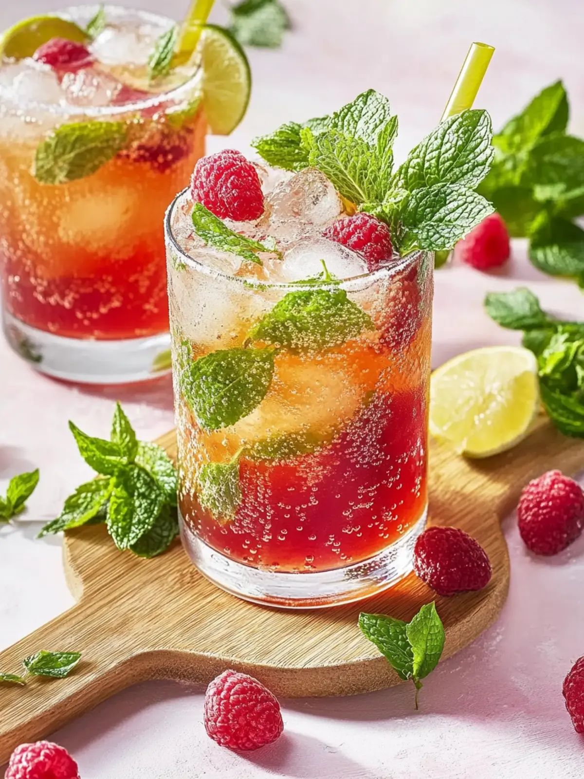 Himbeeren Mojito Cocktail