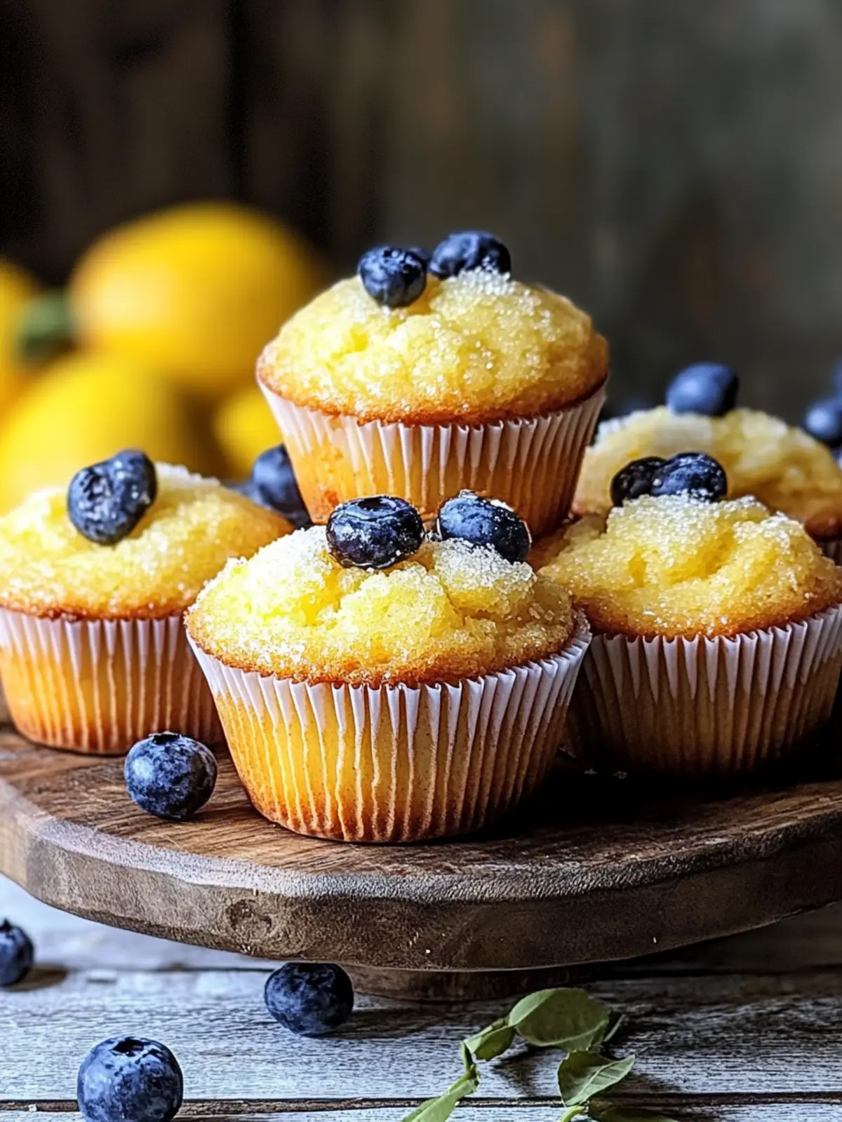 Zitronen-Heidelbeer-Muffins