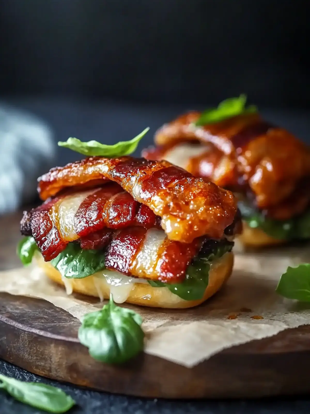 Bacon-umwickeltes Hähnchenbrustfilet