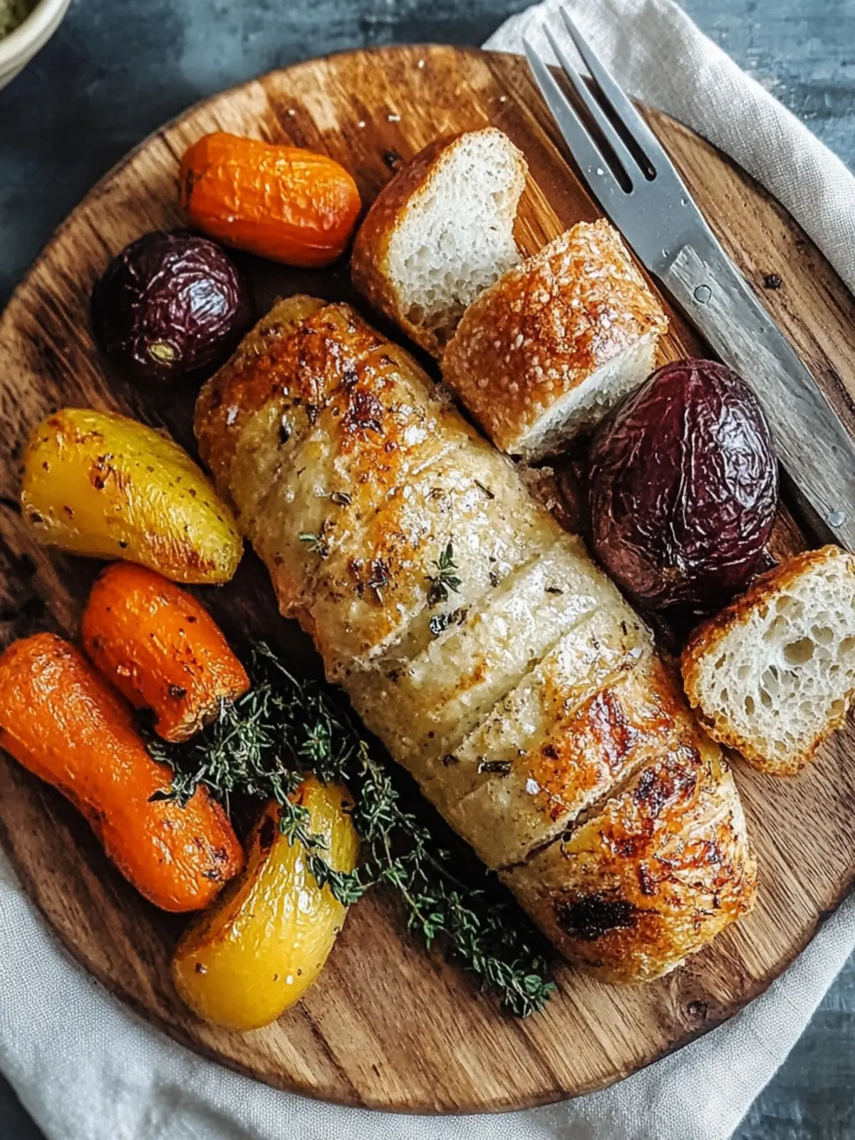 Ahorn-Dijon geröstetes Gemüse