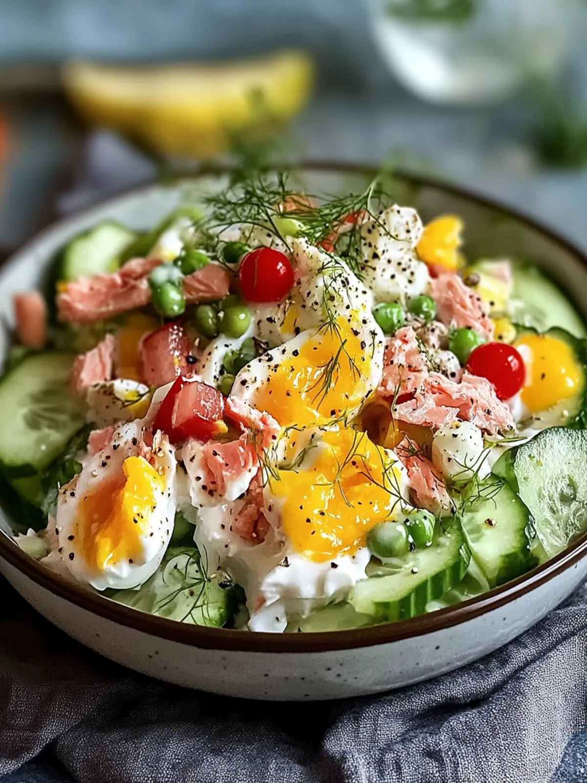 Thunfischsalat mit Ei und Joghurt