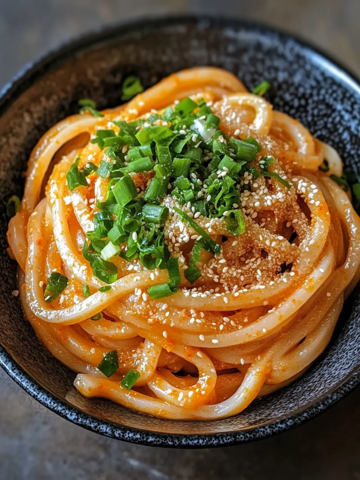 Cremige Gochujang Udon Nudeln