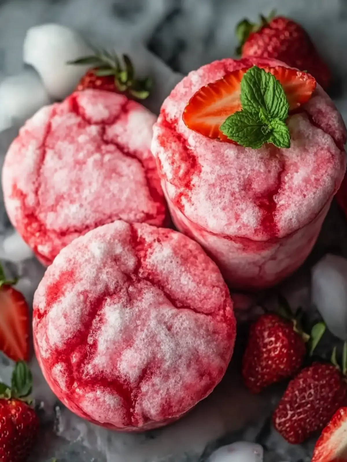 Erdbeer-Zuckerplätzchen