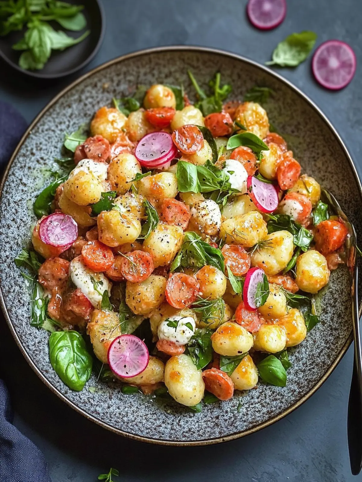 Knuspriger Gnocchi-Salat
