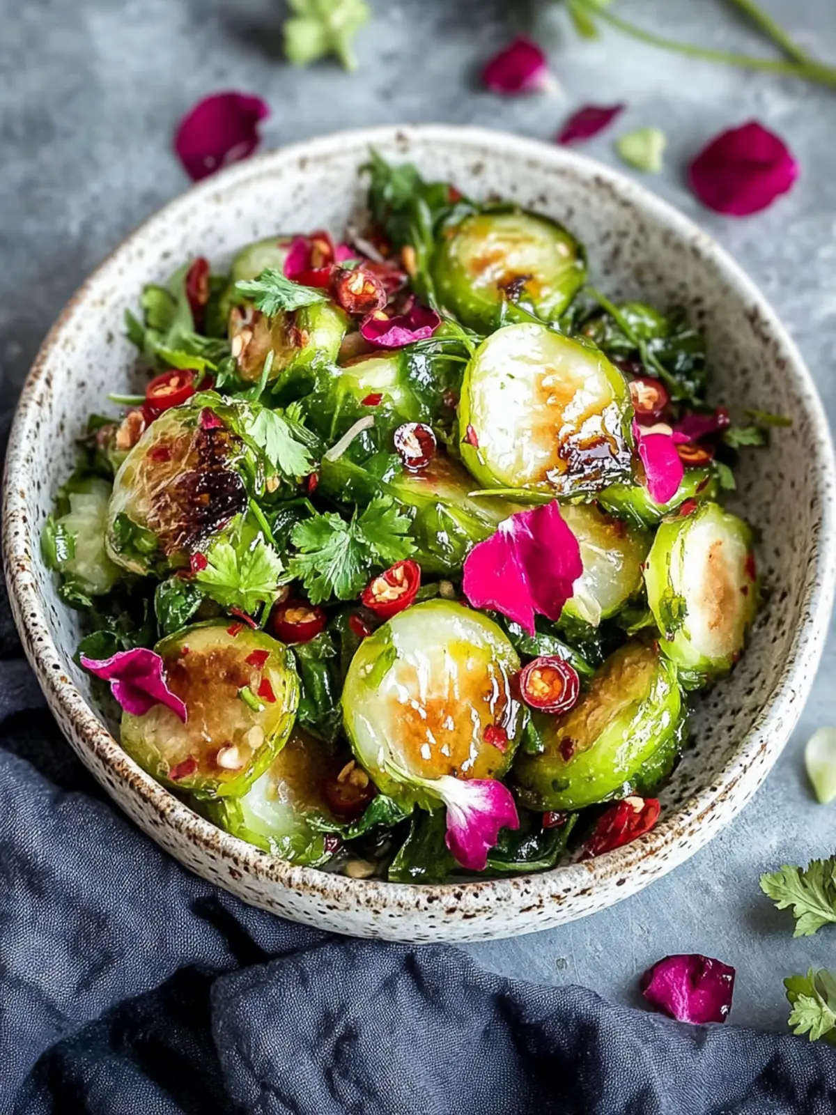 Süßscharf geröstete Rosenkohl