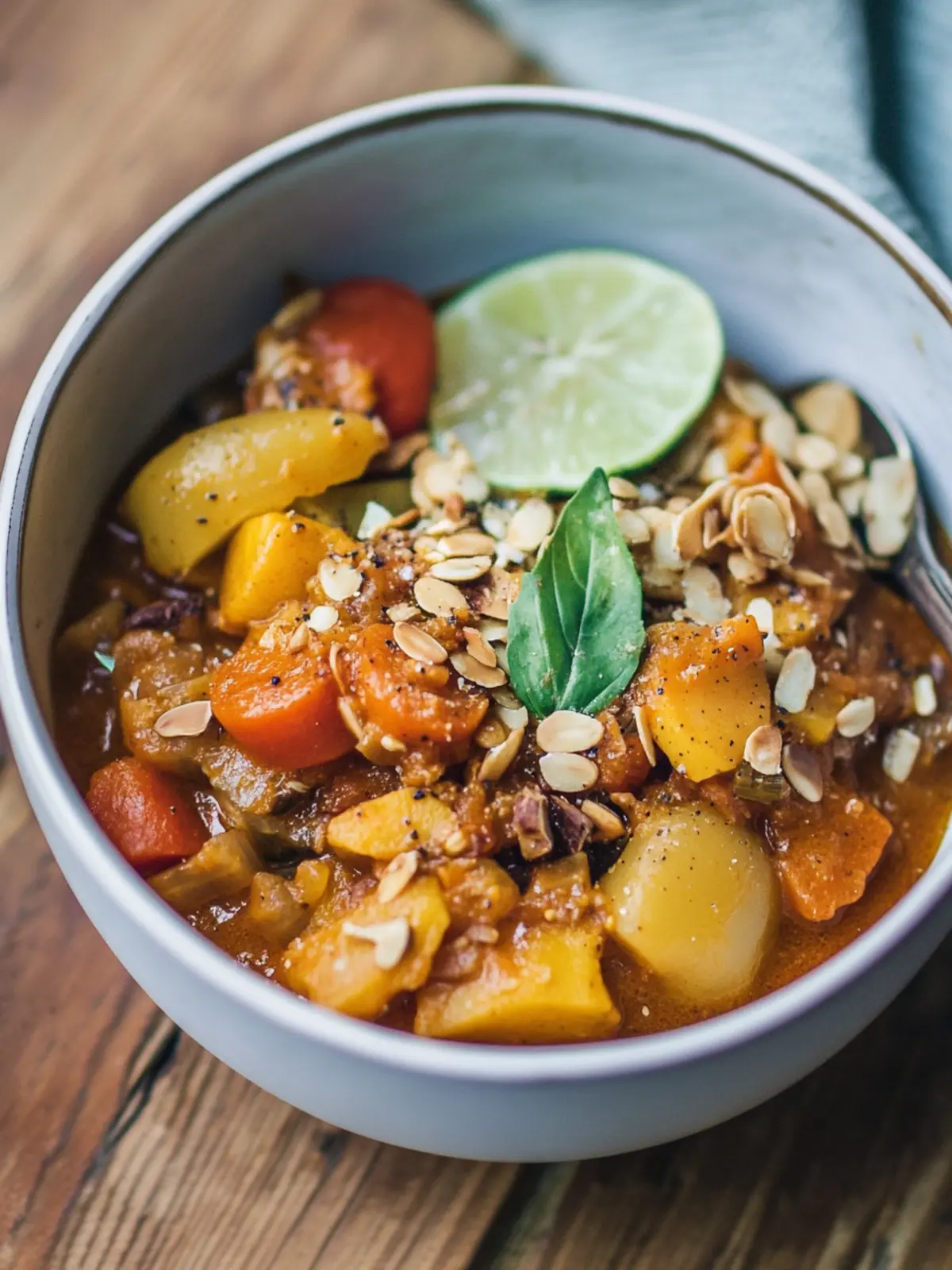 Einfacher tröstlicher Slow Cooker Gemüse-Eintopf