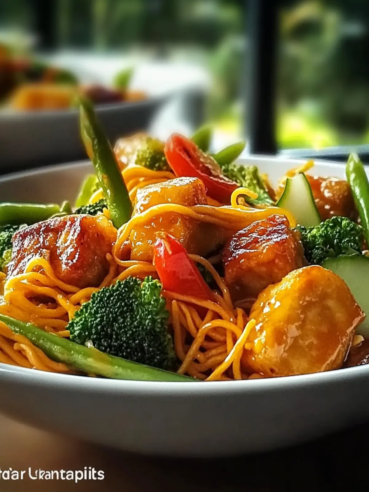 Asiatische Nudelpfanne Schnelles Gericht Einfach gekocht