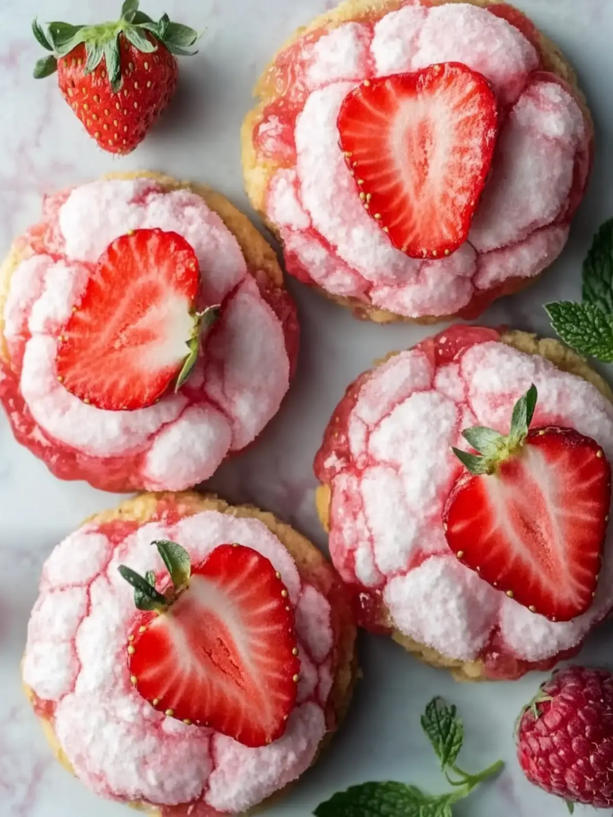 Erdbeer-Zuckerplätzchen