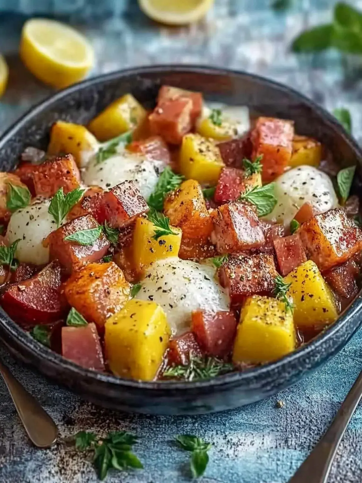 Kartoffel Leberkäse Pfanne