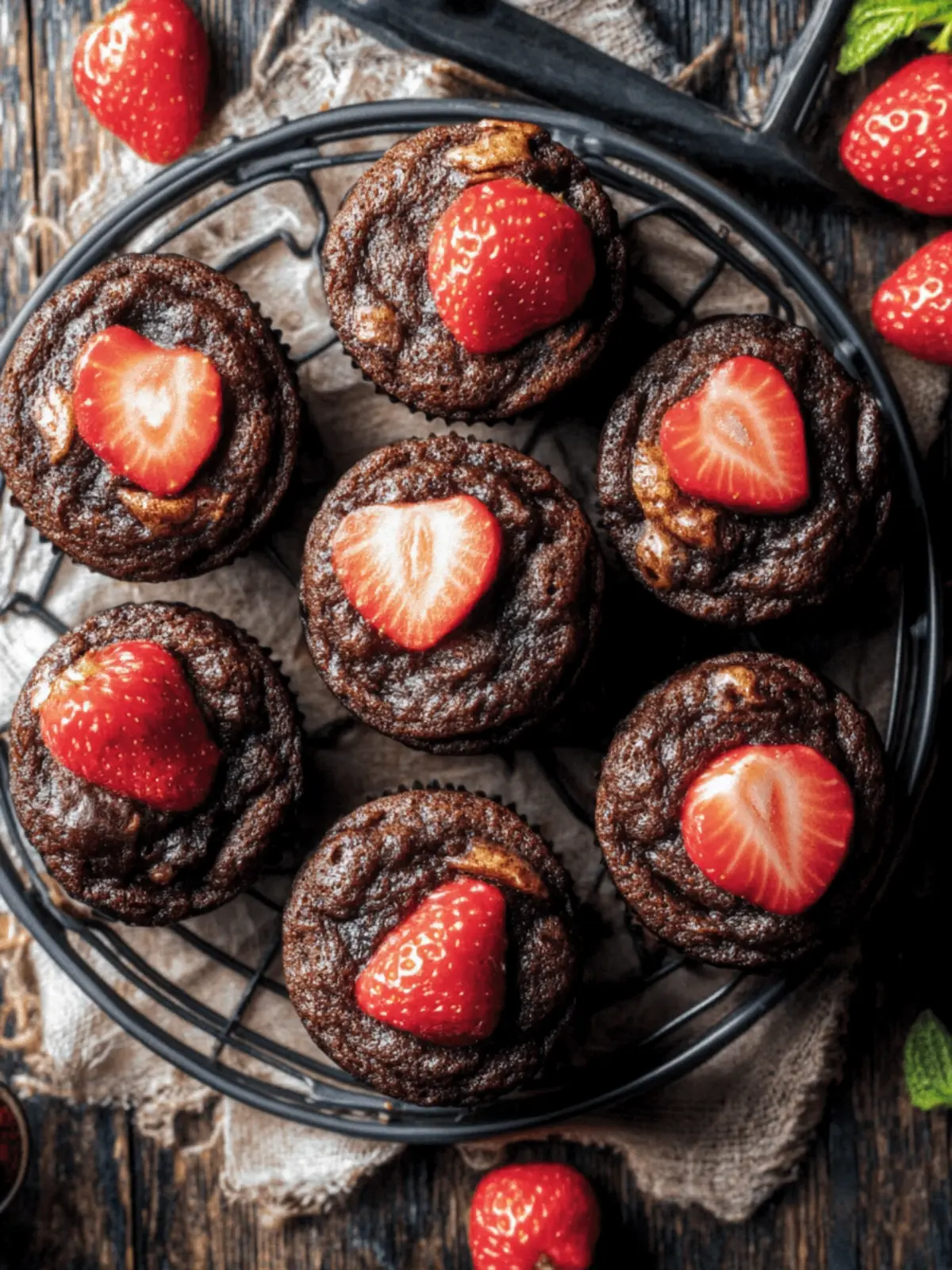 Schokoladen-Erdbeer-Muffins