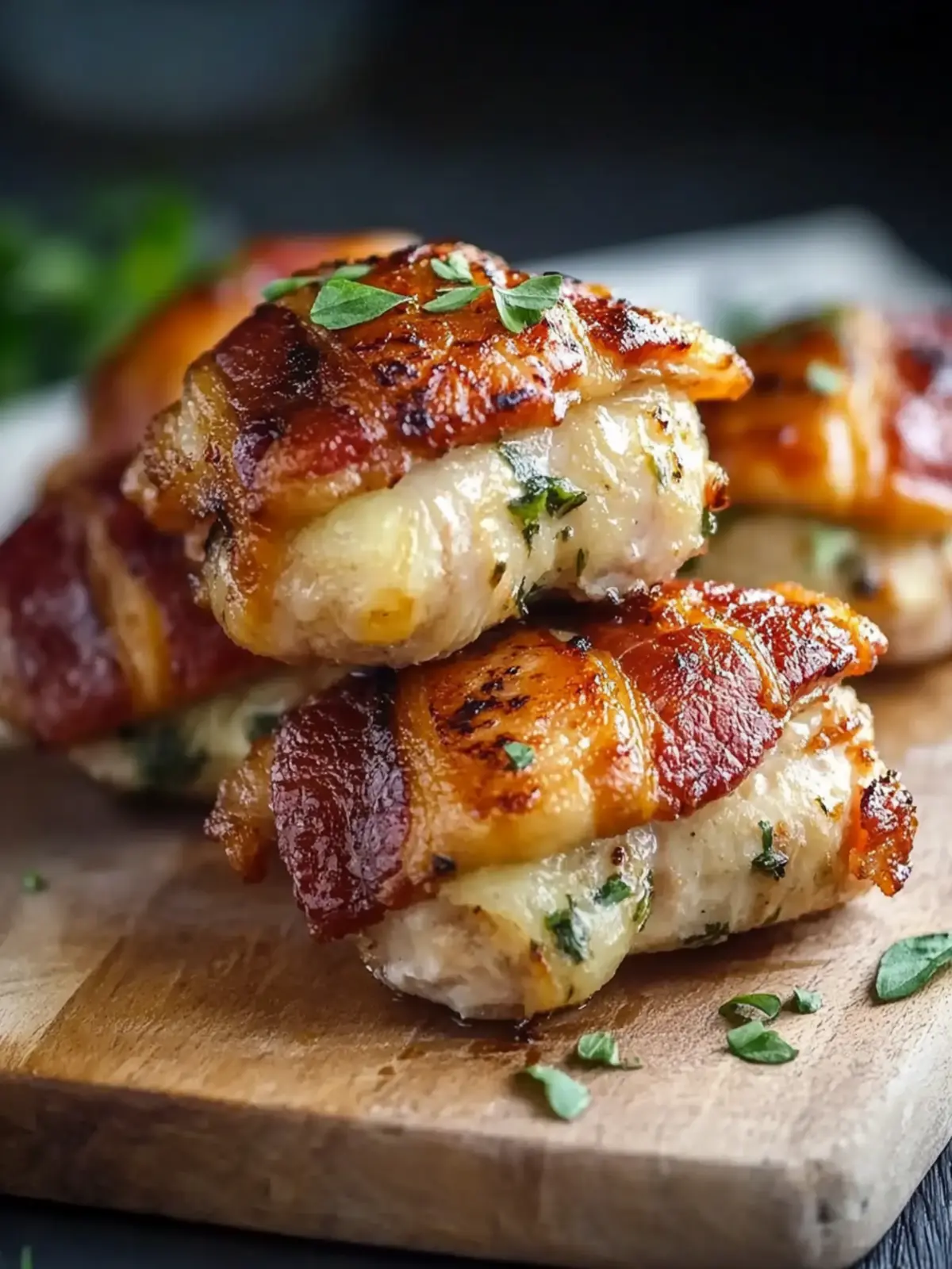 Bacon-umwickeltes Hähnchenbrustfilet