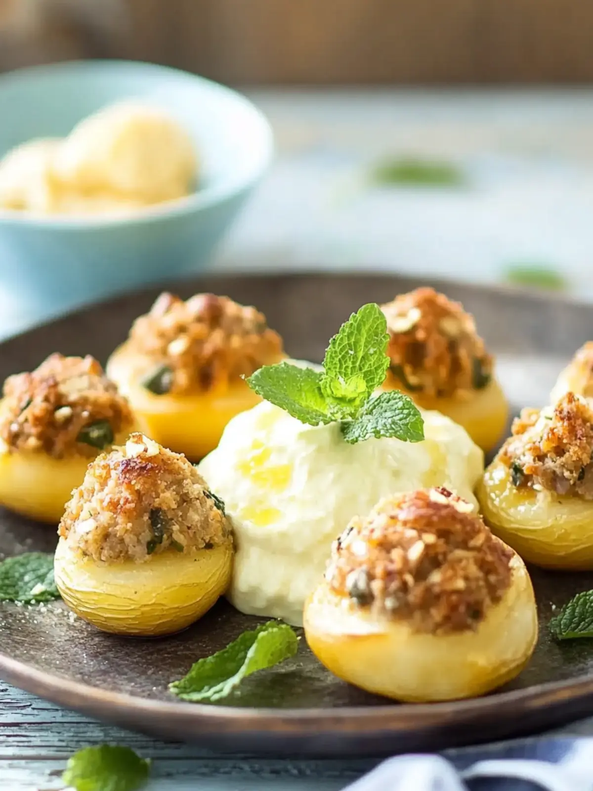 Lammfleischbällchen mit knusprigen Süßkartoffel-Pommes