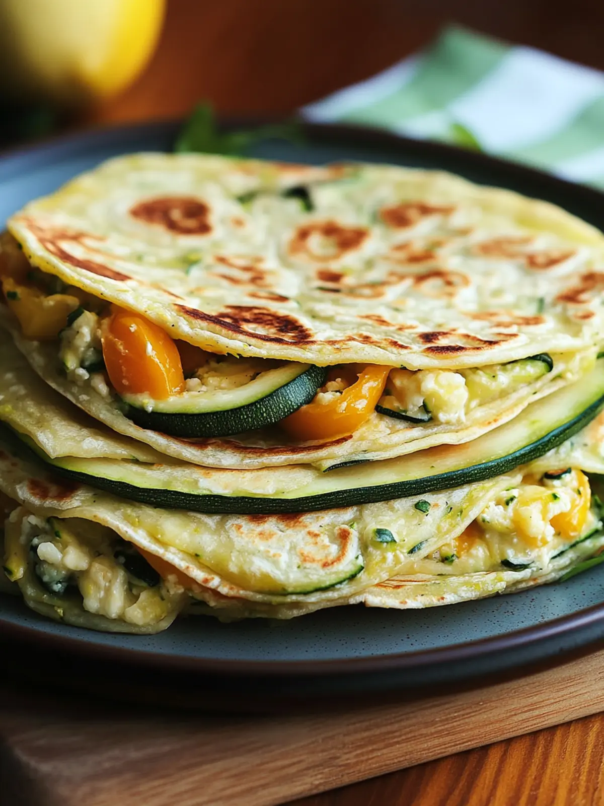 Zucchini Frühstück Tortillas