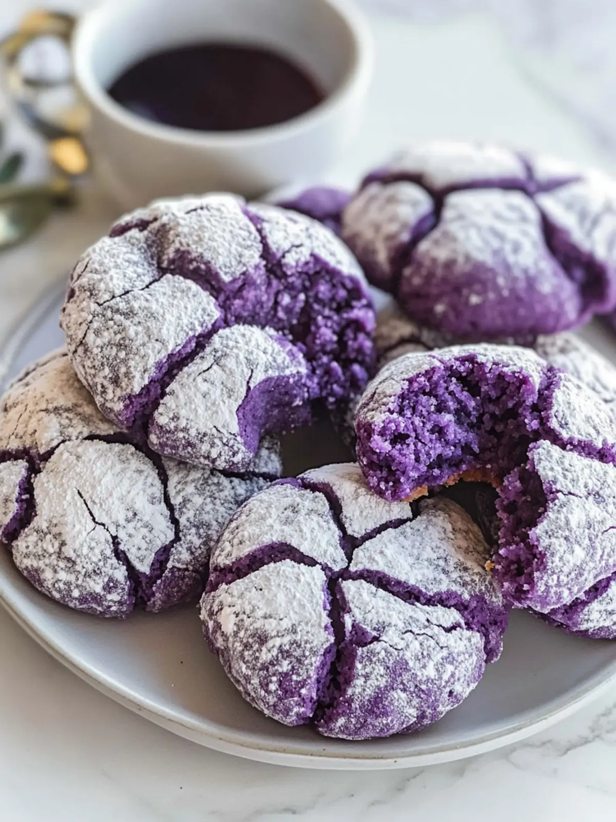 Ube Krinkle Cookies
