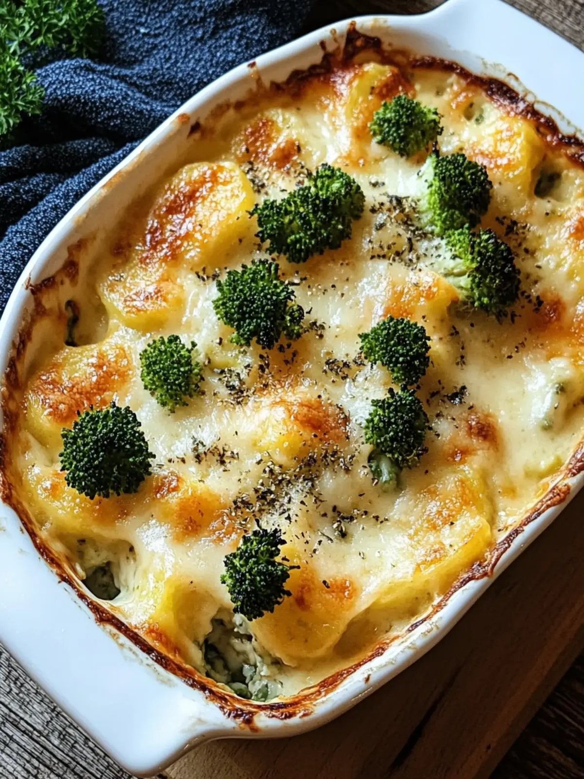Kartoffelgratin mit Brokkoli