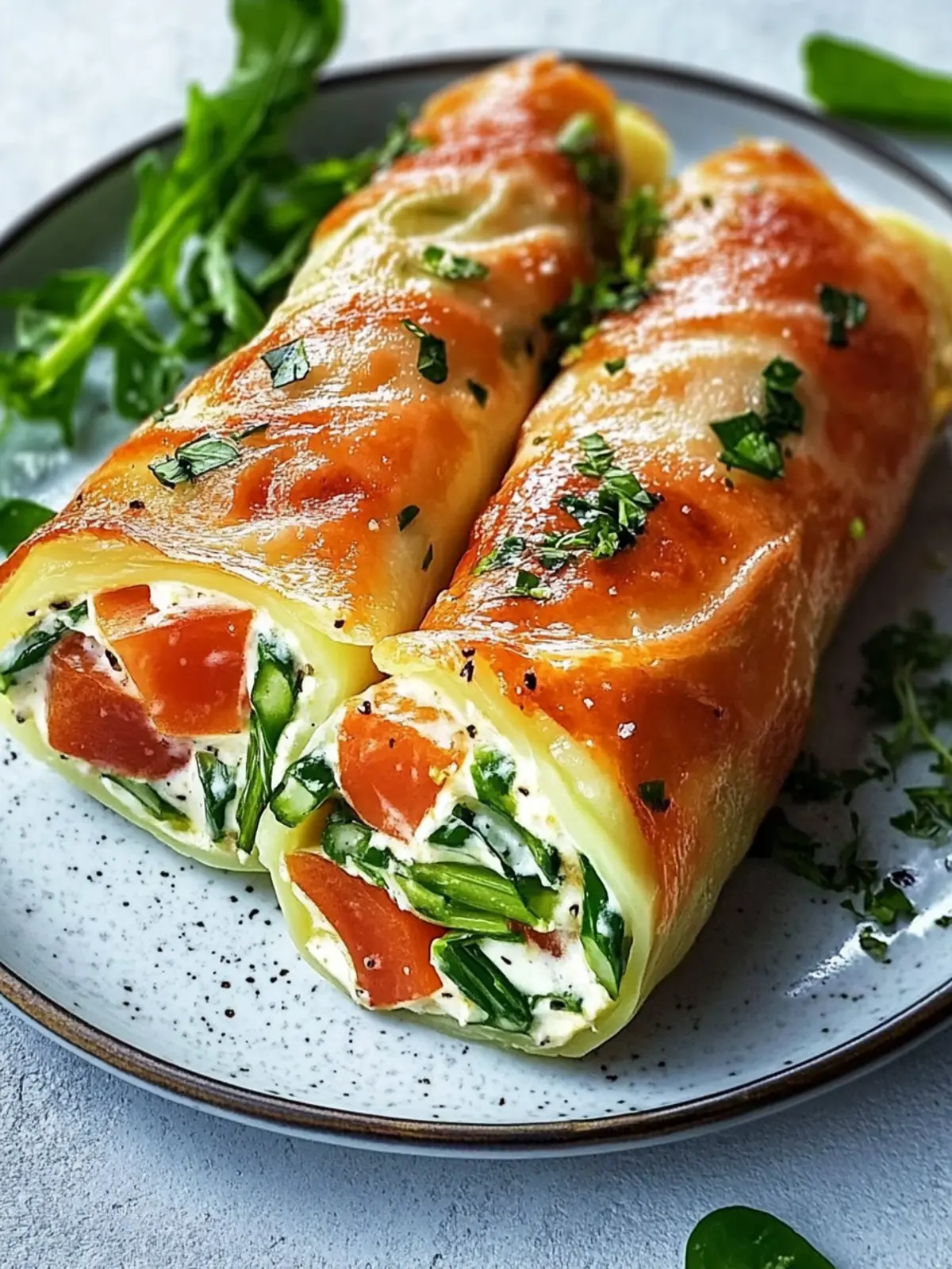 Kartoffelrolle mit Frischkäsefüllung