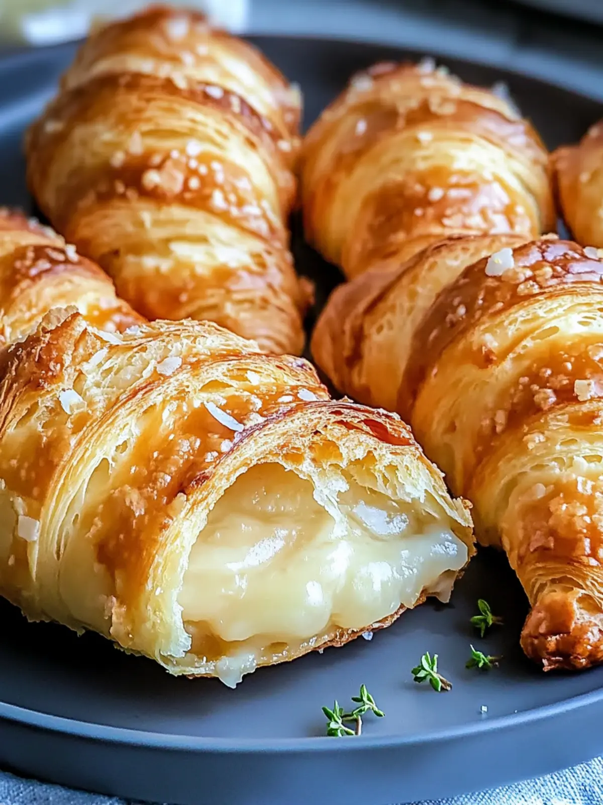 Unwiderstehliche Heißluftfritteuse Schinken Käse Croissants
