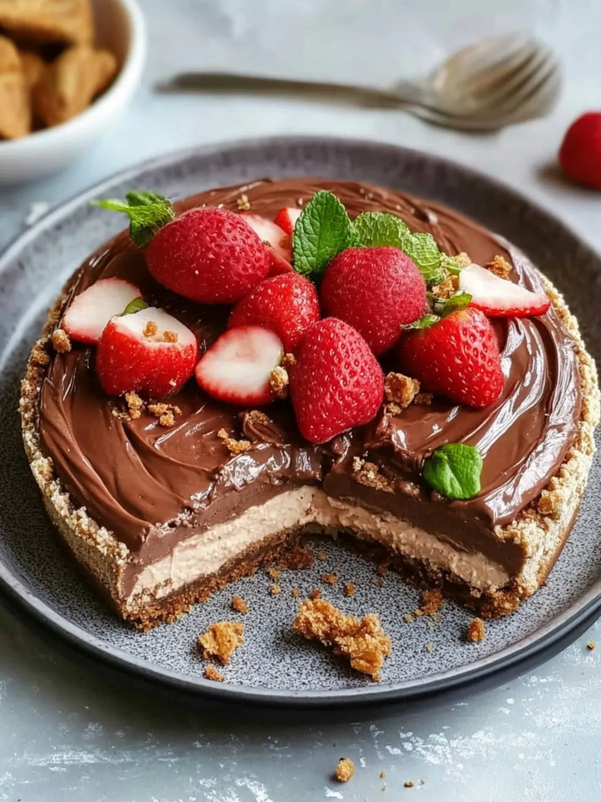 Nutella Käsekuchen ohne Backen