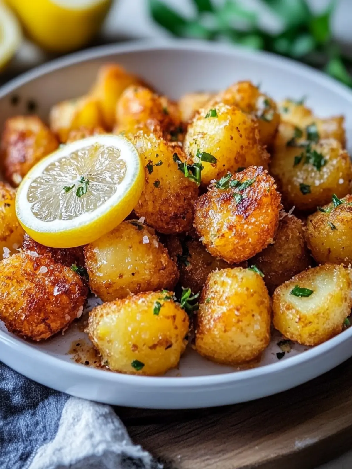 Zitronenkräuter geröstete Kartoffelnuggets