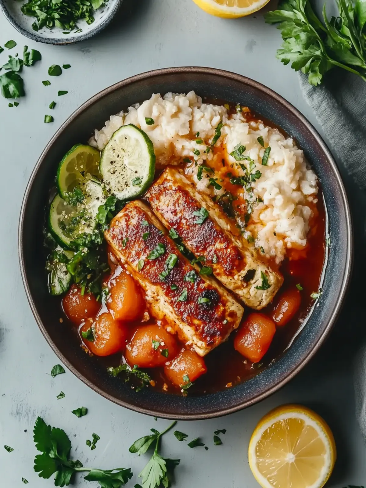 vegane Rouladen mit geräuchertem Tofu