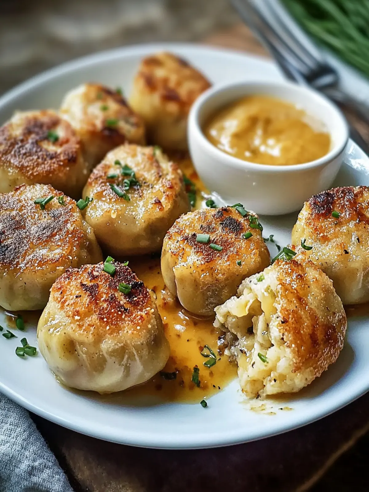 Backofen-Gekochte Knödel mit Erdnusssauce