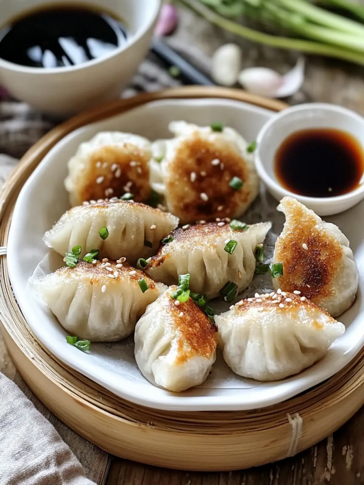 Knusprige gebackene asiatische Teigtaschen