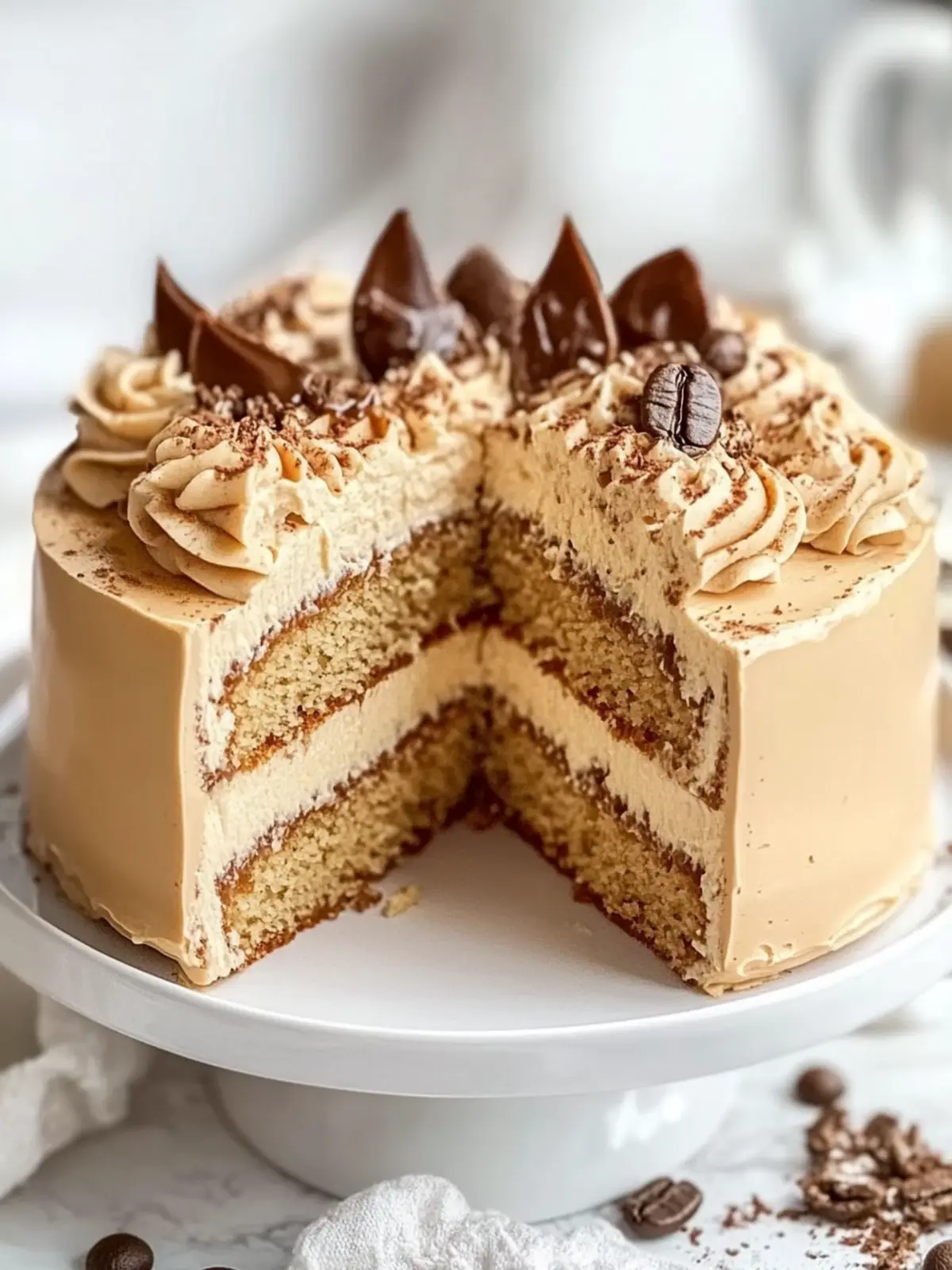 Unwiderstehlicher Karamellkaffee-Buttercreme-Kuchen