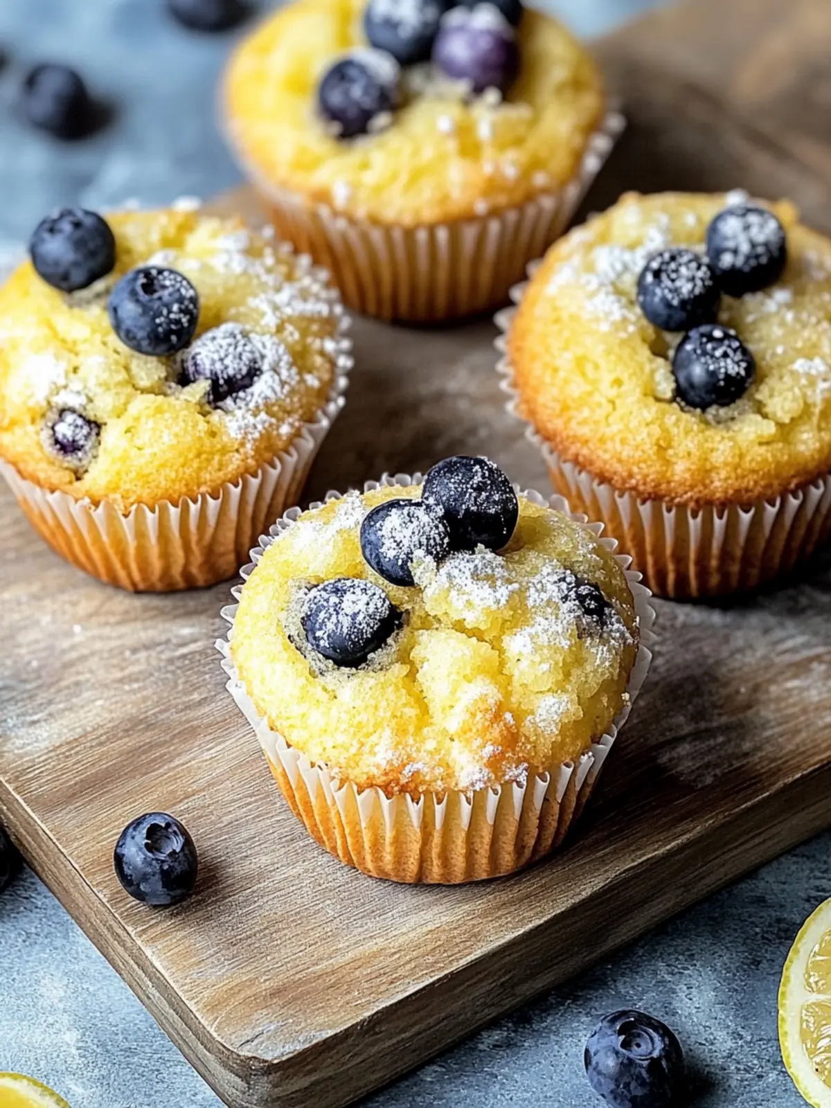 Zitronen-Heidelbeer-Muffins