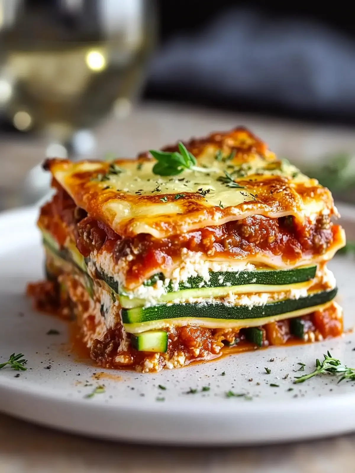 Keto Lasagne mit Zucchini