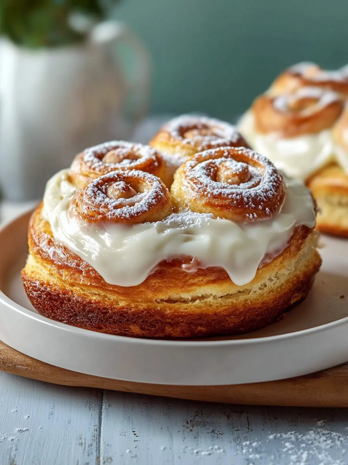 Zimtschnecken-Brioche mit Vanille-Frischkäse-Glasur