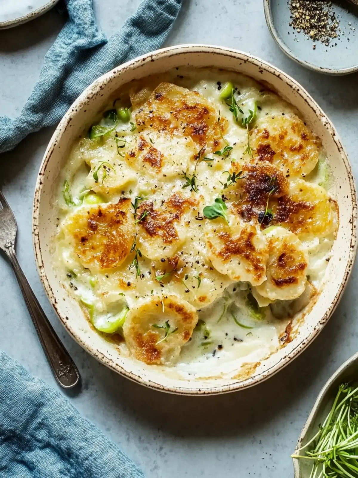 BESTE GEBACKENE KOHLRABI GRATIN