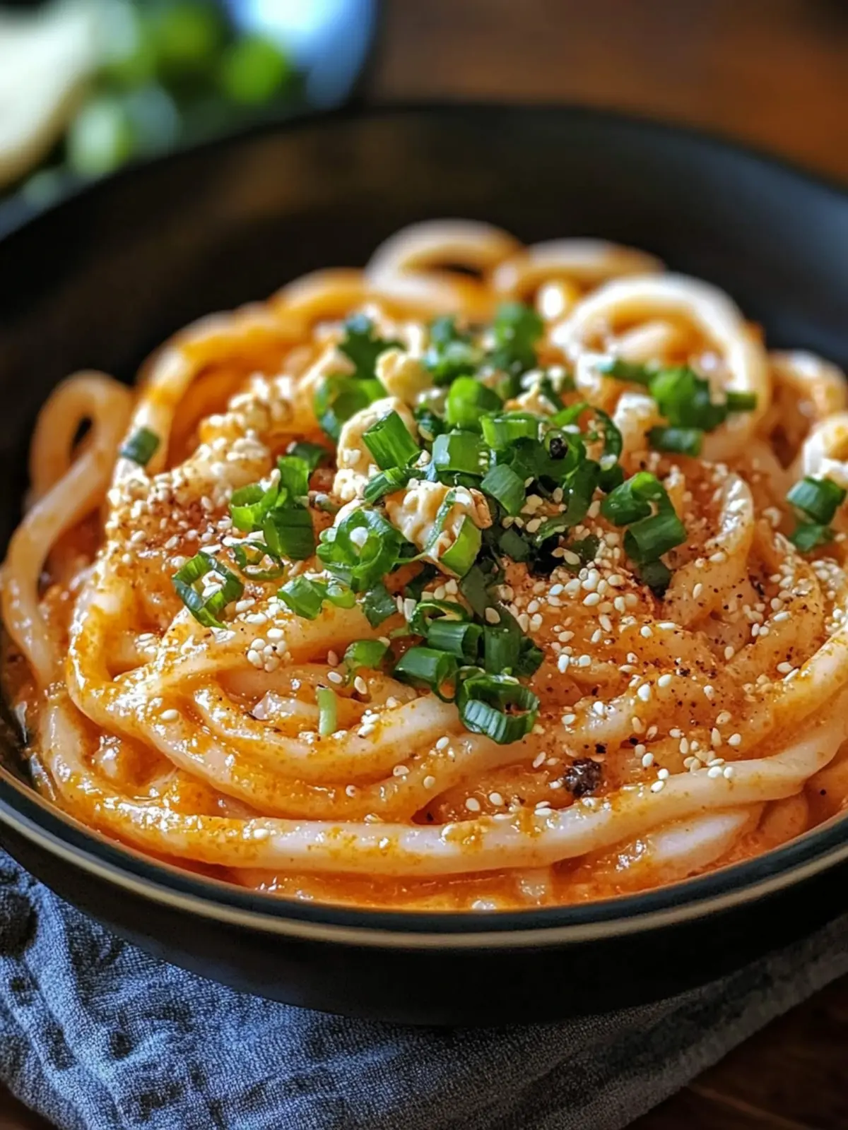 Cremige Gochujang Udon Nudeln
