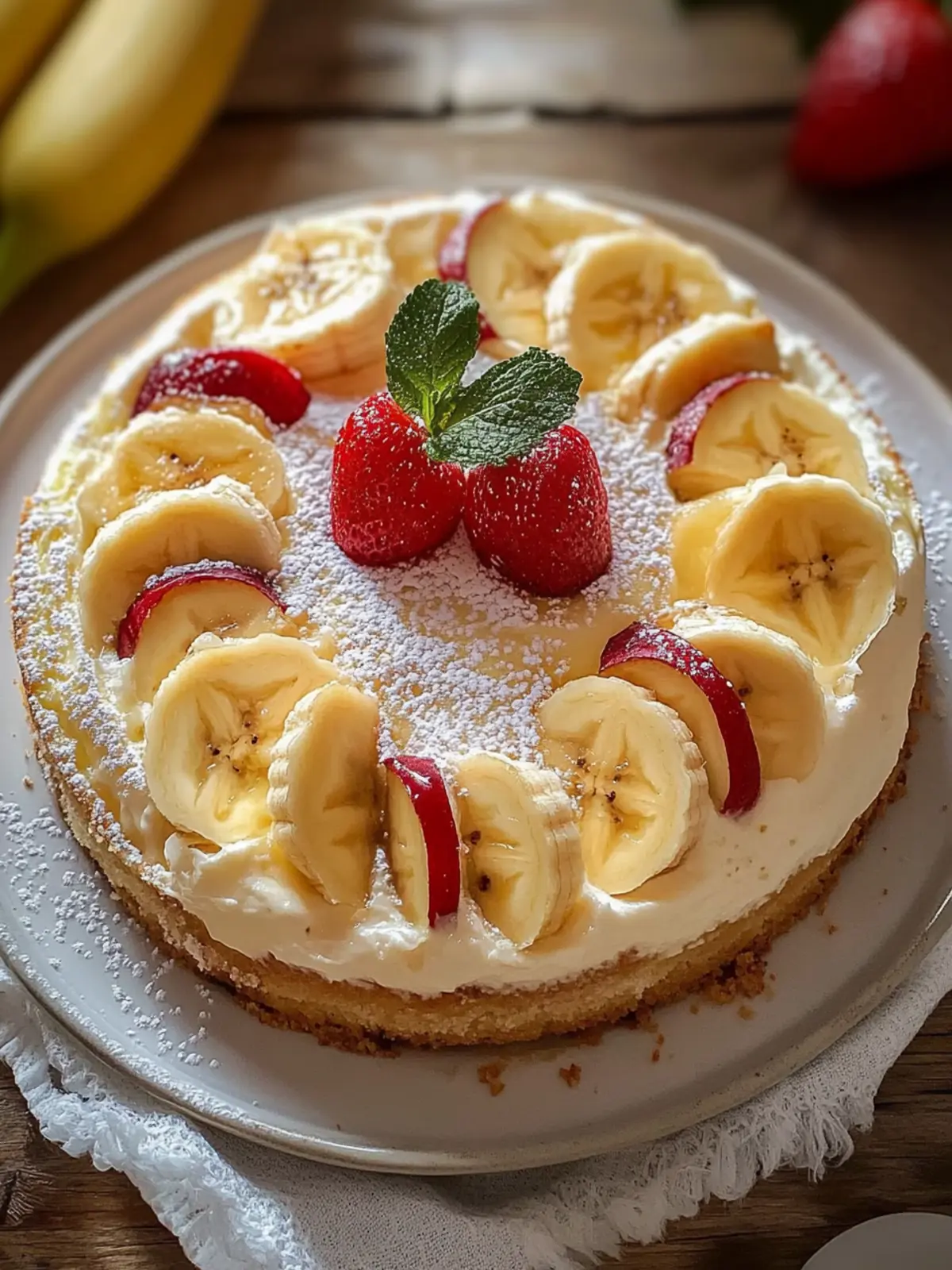 No-Bake Bananen-Split-Käsekuchen