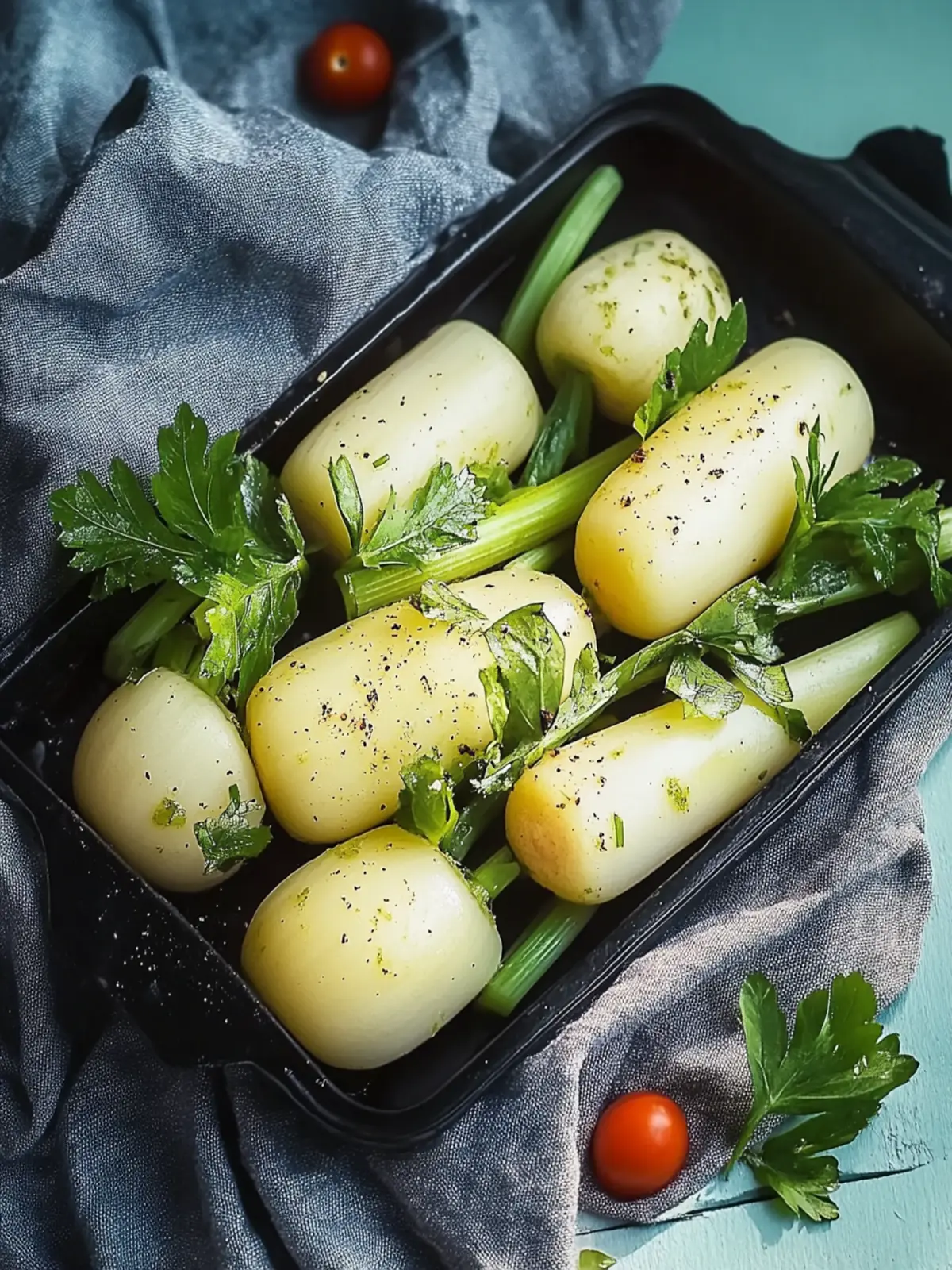 Genießen Sie köstlichen gegrillten Kohlrabi