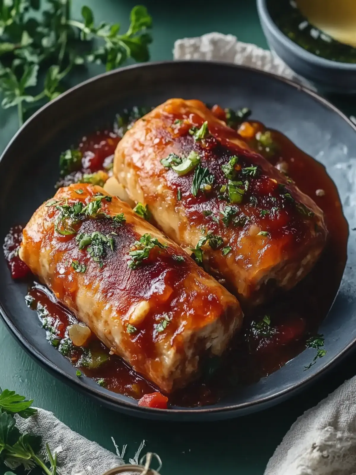 vegane Rouladen mit geräuchertem Tofu
