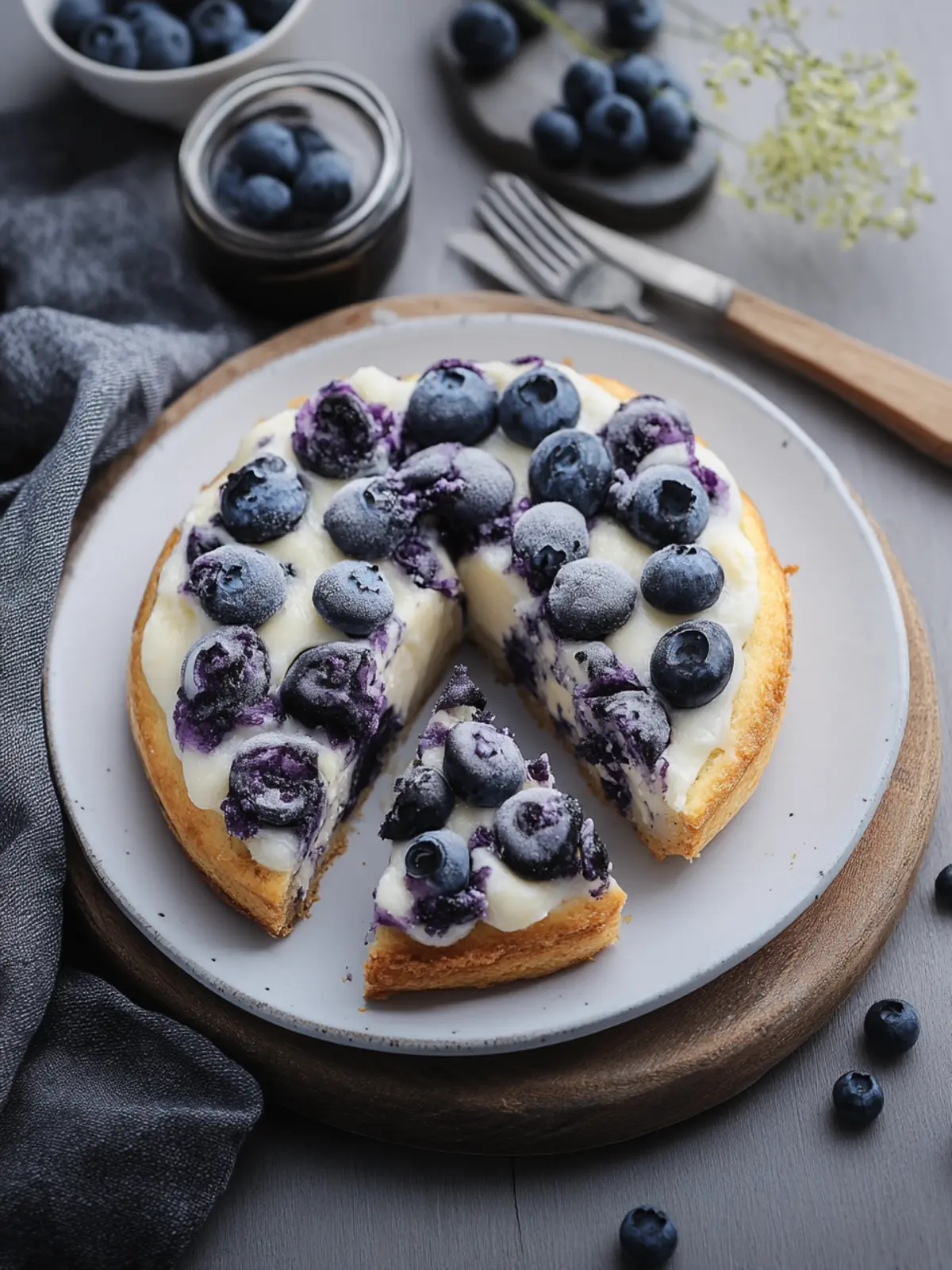 Blaubeer Frischkäse Blätterteig