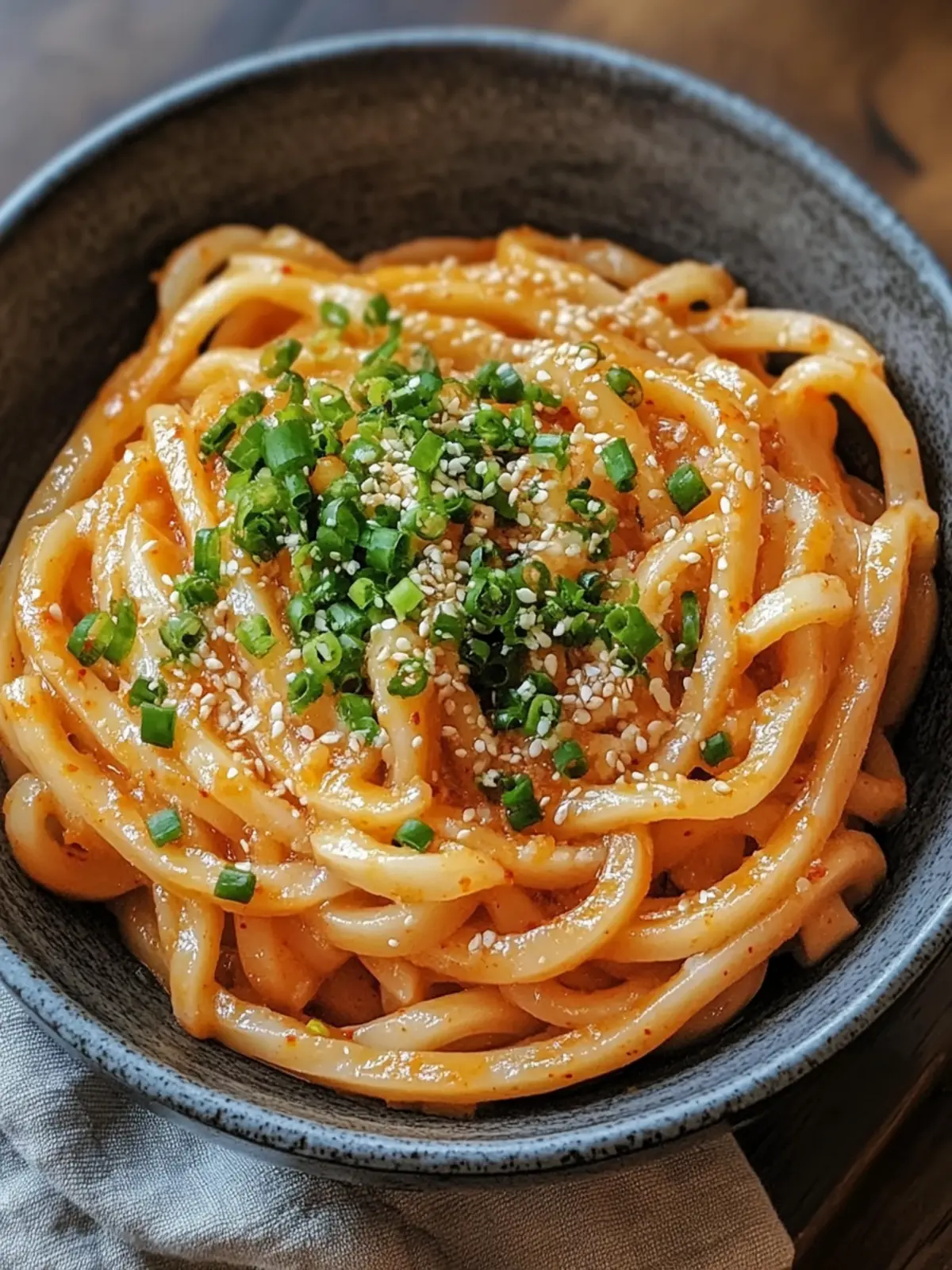 Cremige Gochujang Udon Nudeln