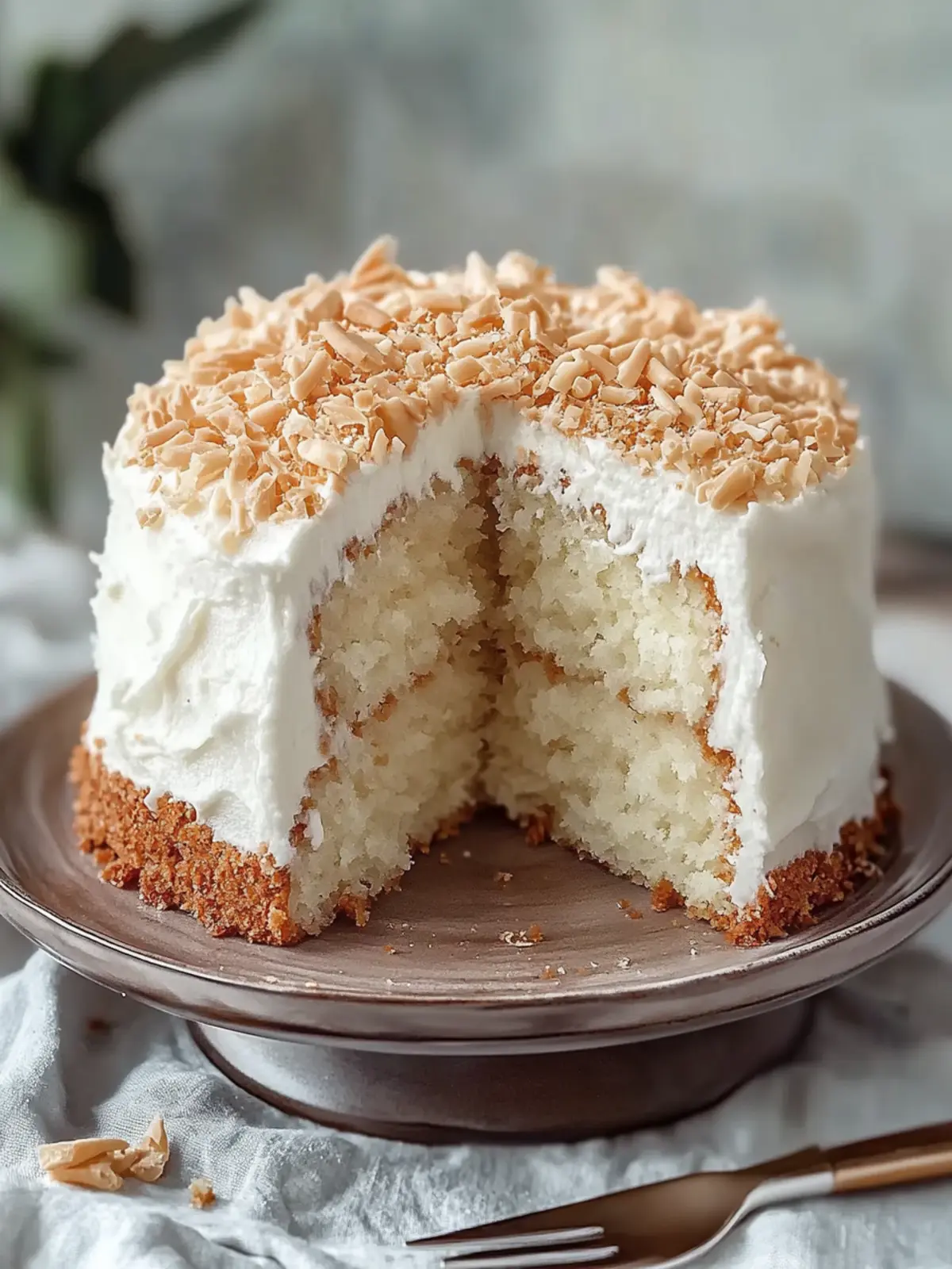Unwiderstehlicher altmodischer Kokoskuchen