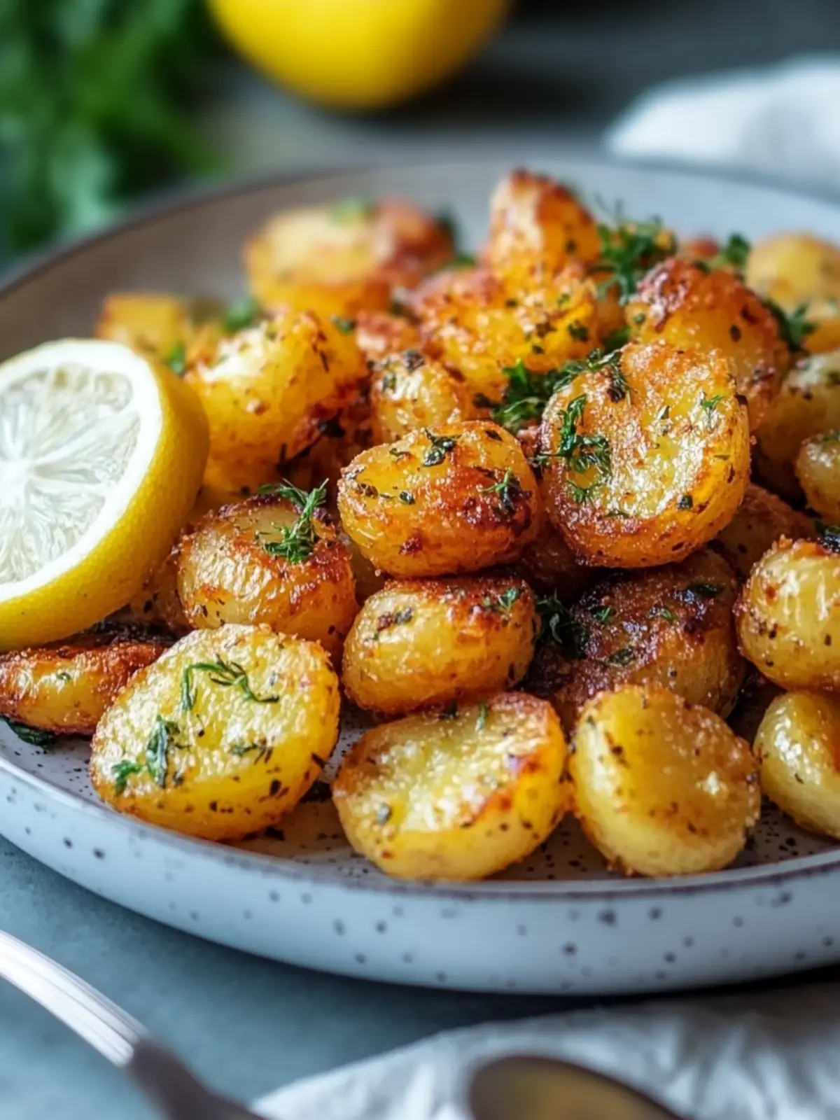 Zitronenkräuter geröstete Kartoffelnuggets